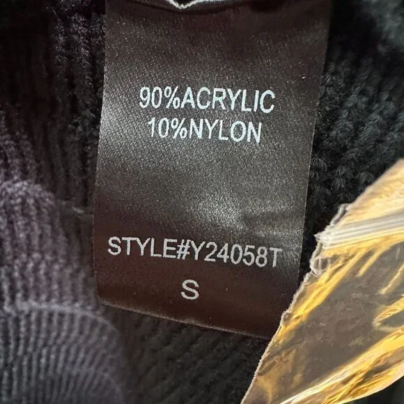 Pomander Place Womens Size S Black Ribbed Knit Sweater Adi Dress Long Sleeve - Picture 11 of 12